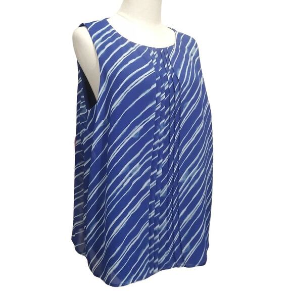 Apt. 9 Blue & White Striped Top NWT - Picture 1 of 7